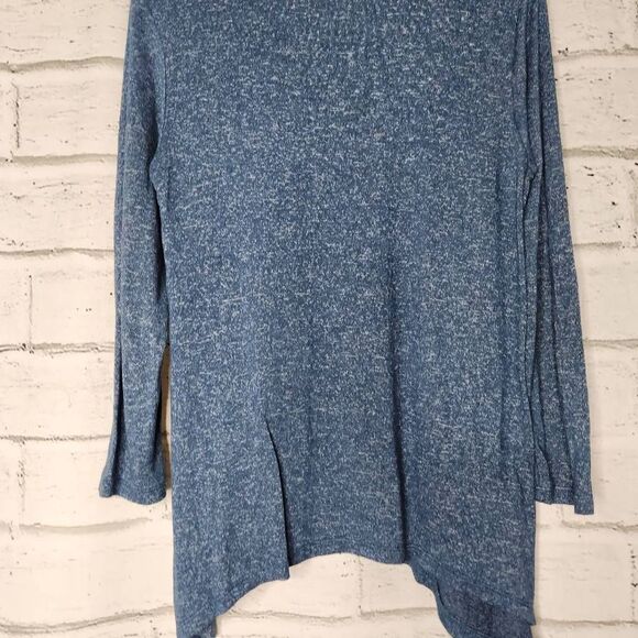 Jess and Jane Ferndale Knit Leaf Blue Long Sleeve Sweater Tunic Womens Small - Picture 13 of 16